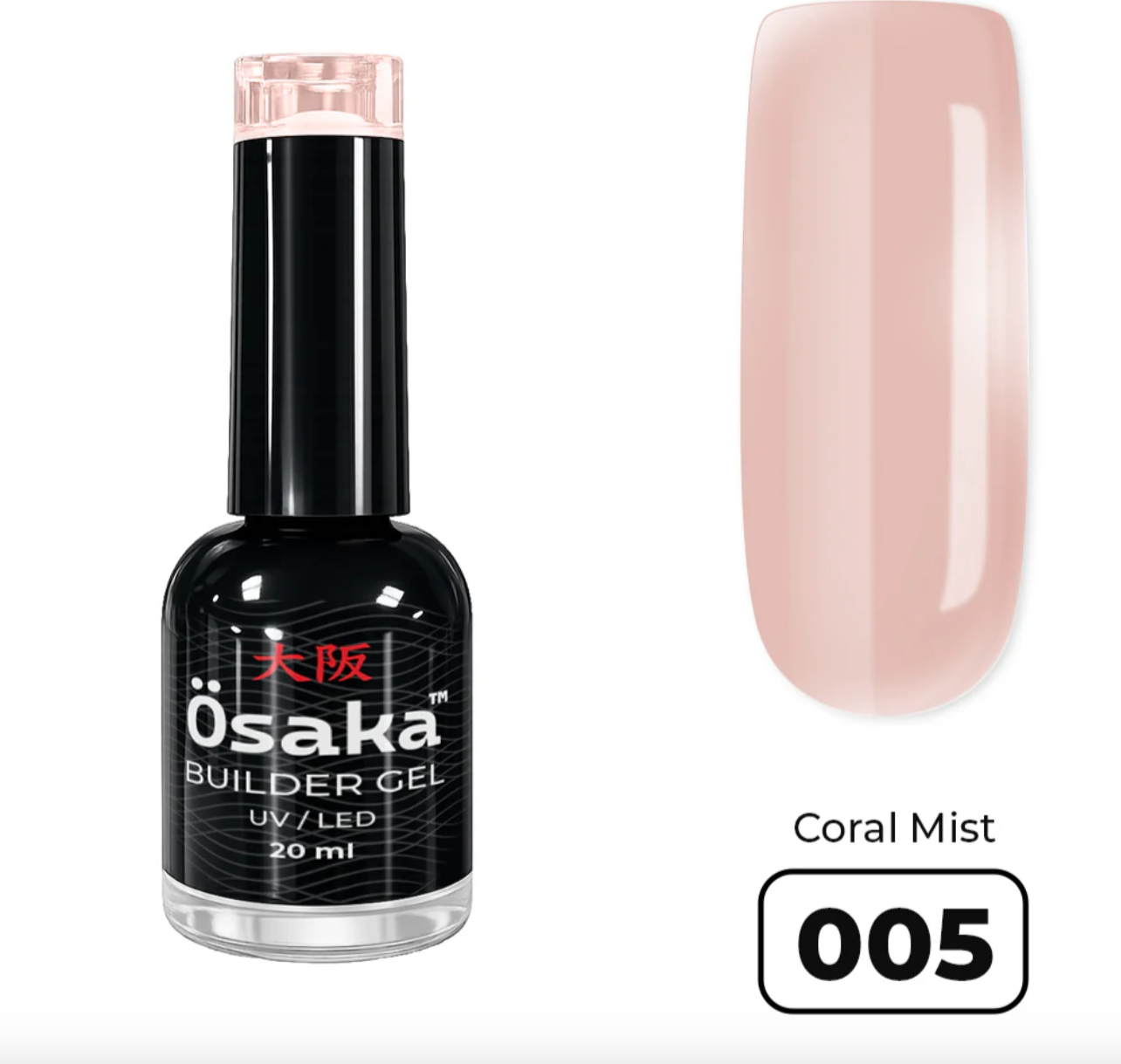 Brush Builder Gel Coral Mist 005 - 20 ml, Osaka
