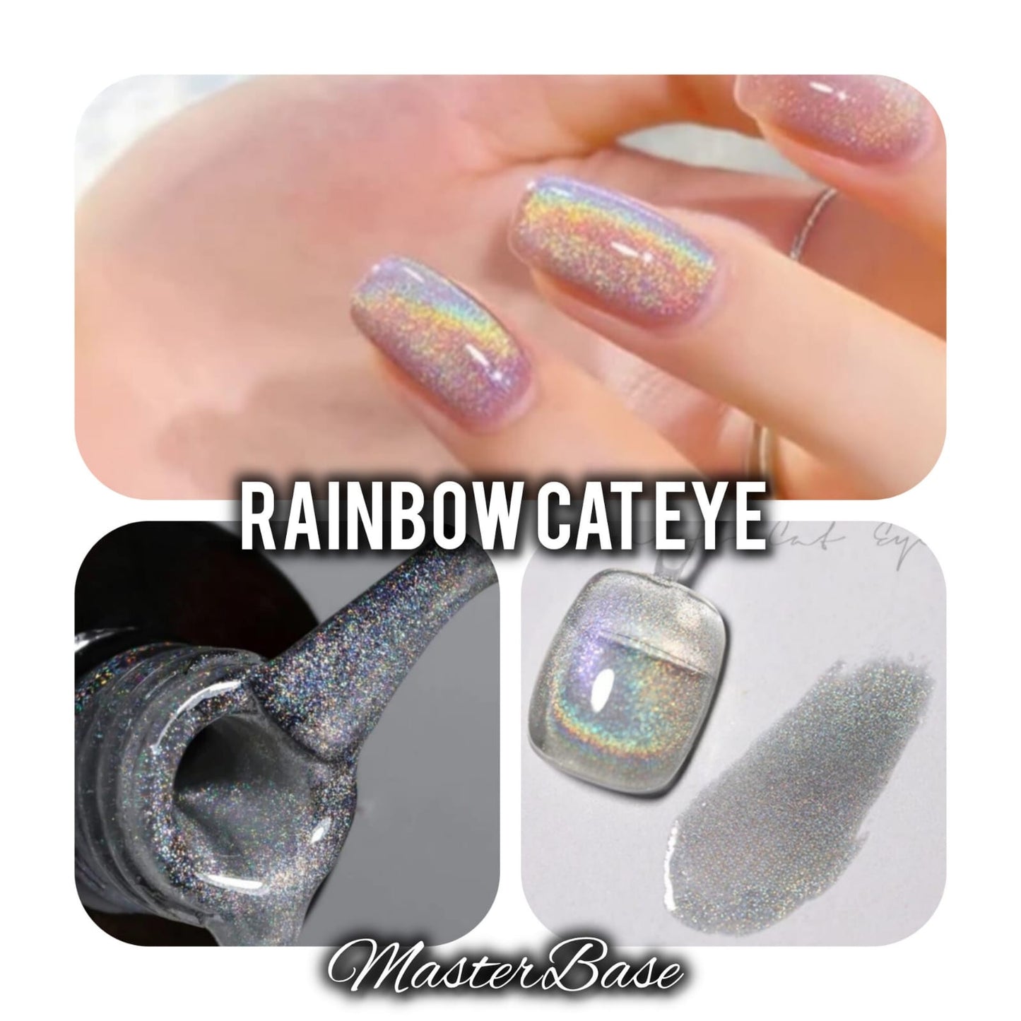 Кошачий глаз- Rainbow , на прозрачной основе. MasterBase