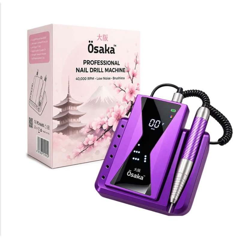 מכונת שיוף מקצועית Osaka נטענת 40,000 סל״ד עם מנוע Brushless – סגול