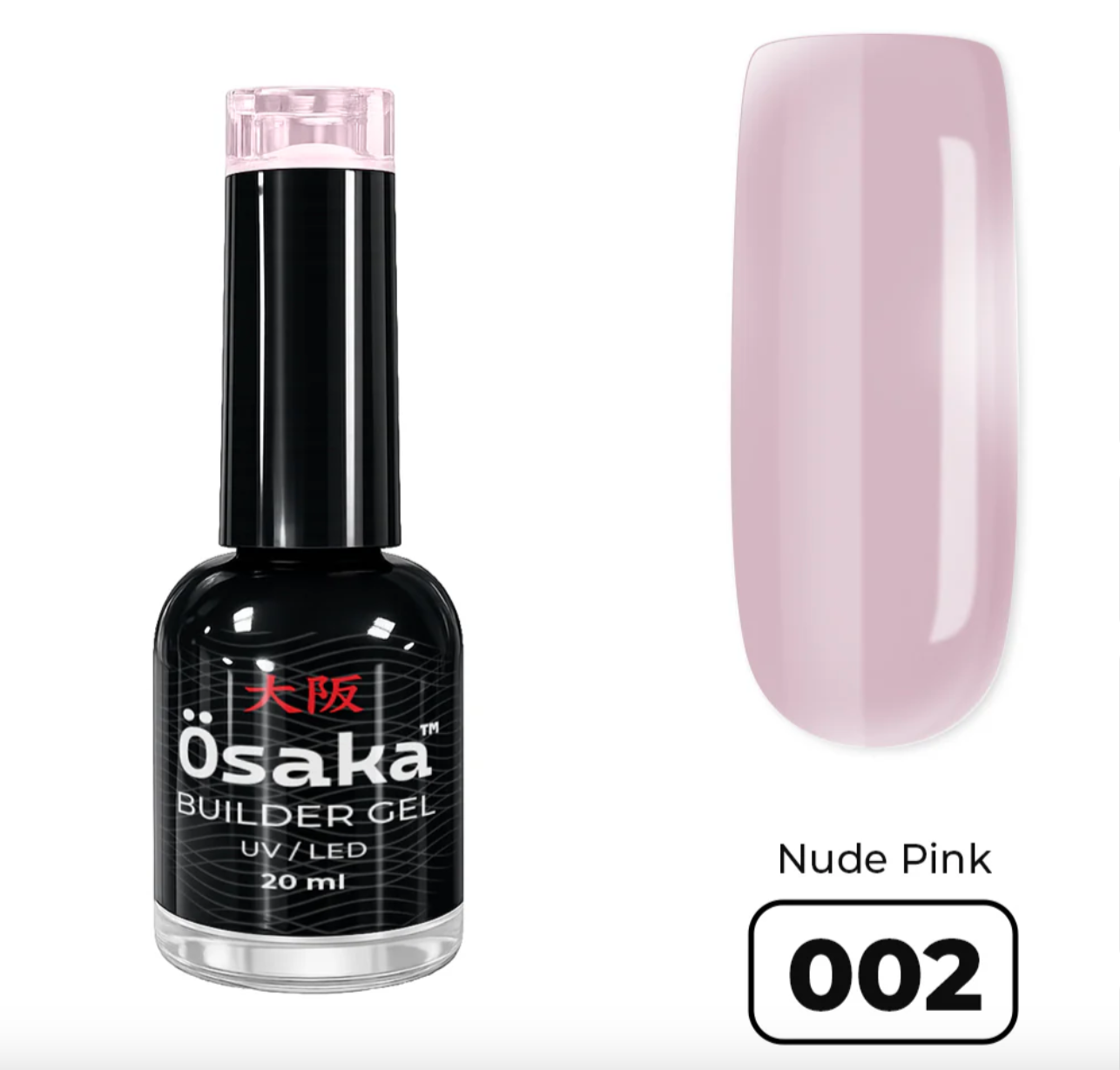 Brush Builder Gel Nude Pink 002 - 20 ml, Osaka