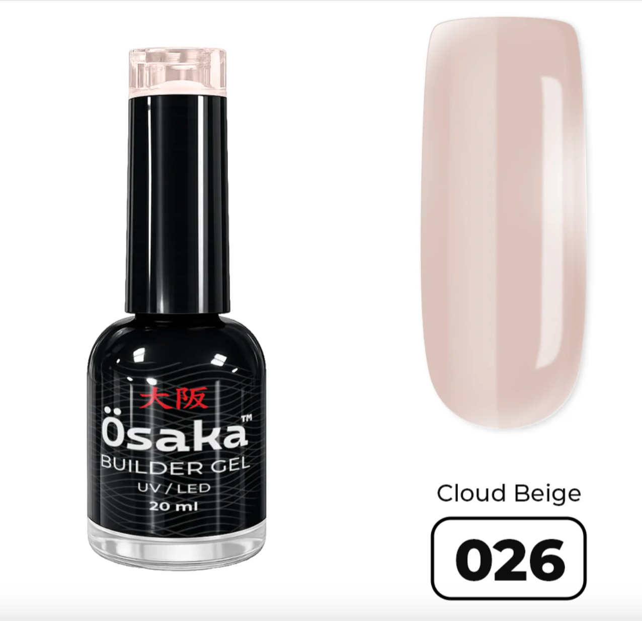 Brush Builder Gel Cloud Beige 026 - Osaka , 20 ml