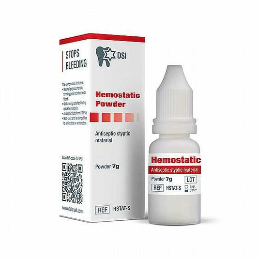 DSI Hemostatic  powder 7 gr Мелкодисперсный кровоостанавливающий антисептический  порошок