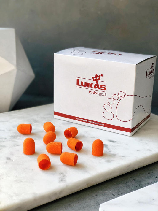 Lukas колпачки для педикюра  -10 мм  (80 grit), 50 штук