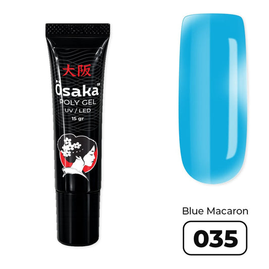 TM Osaka, Polygel Tube 15 gr, Blue Macaron 035